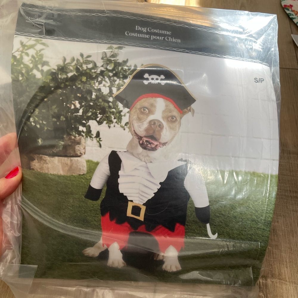 Pirate Dog Costume - Black and Red
